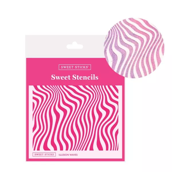 Sweet Sticks Illusion Waves Stencil